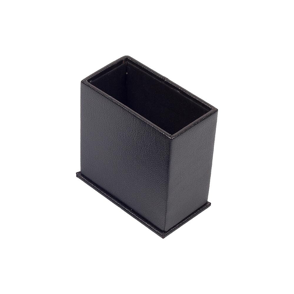 Luna Leather Desk Set 5 Accessories Black