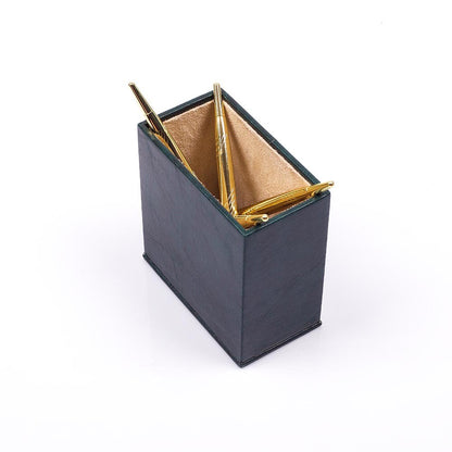 Luna Leather Desk Set 9 Accessories Green