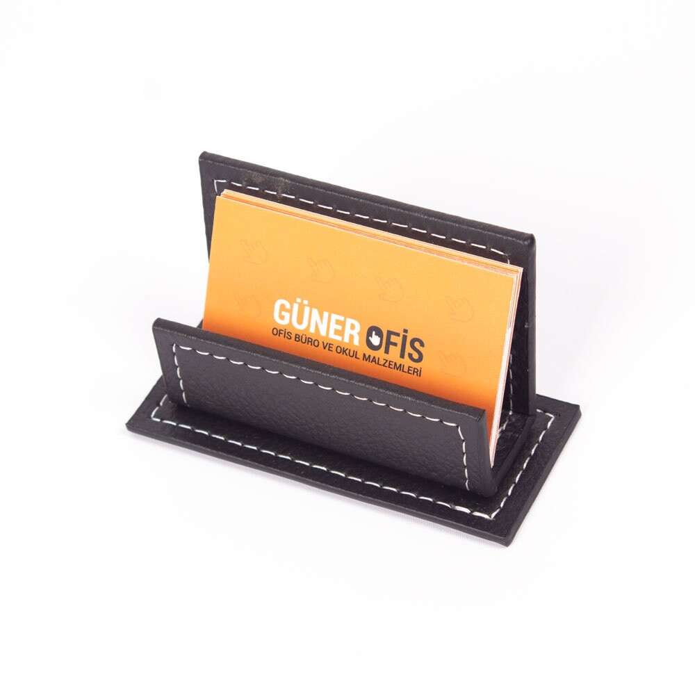 VEGA Leather Desk Set - 9 Accessories - Black