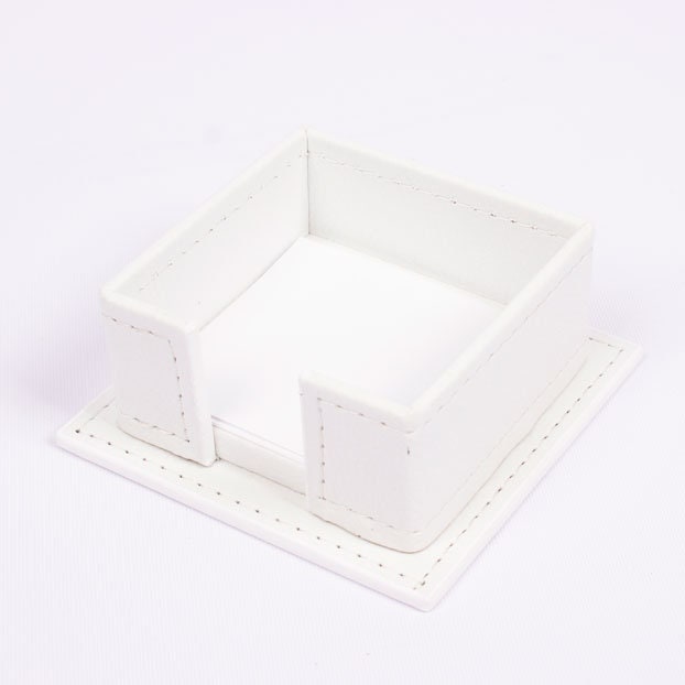 VEGA Leather Desk Set - 9 Accessories - White