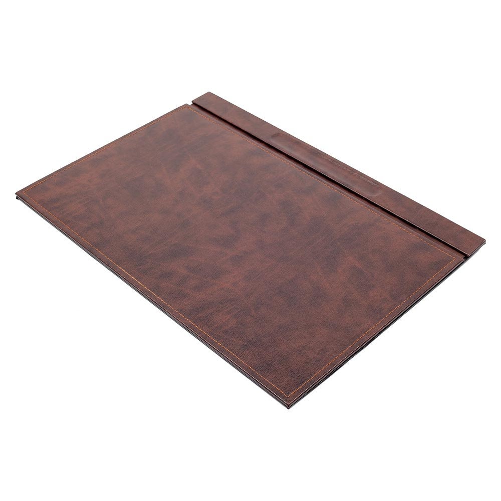 Luna Leather Desk Set 8 Accessories Brown