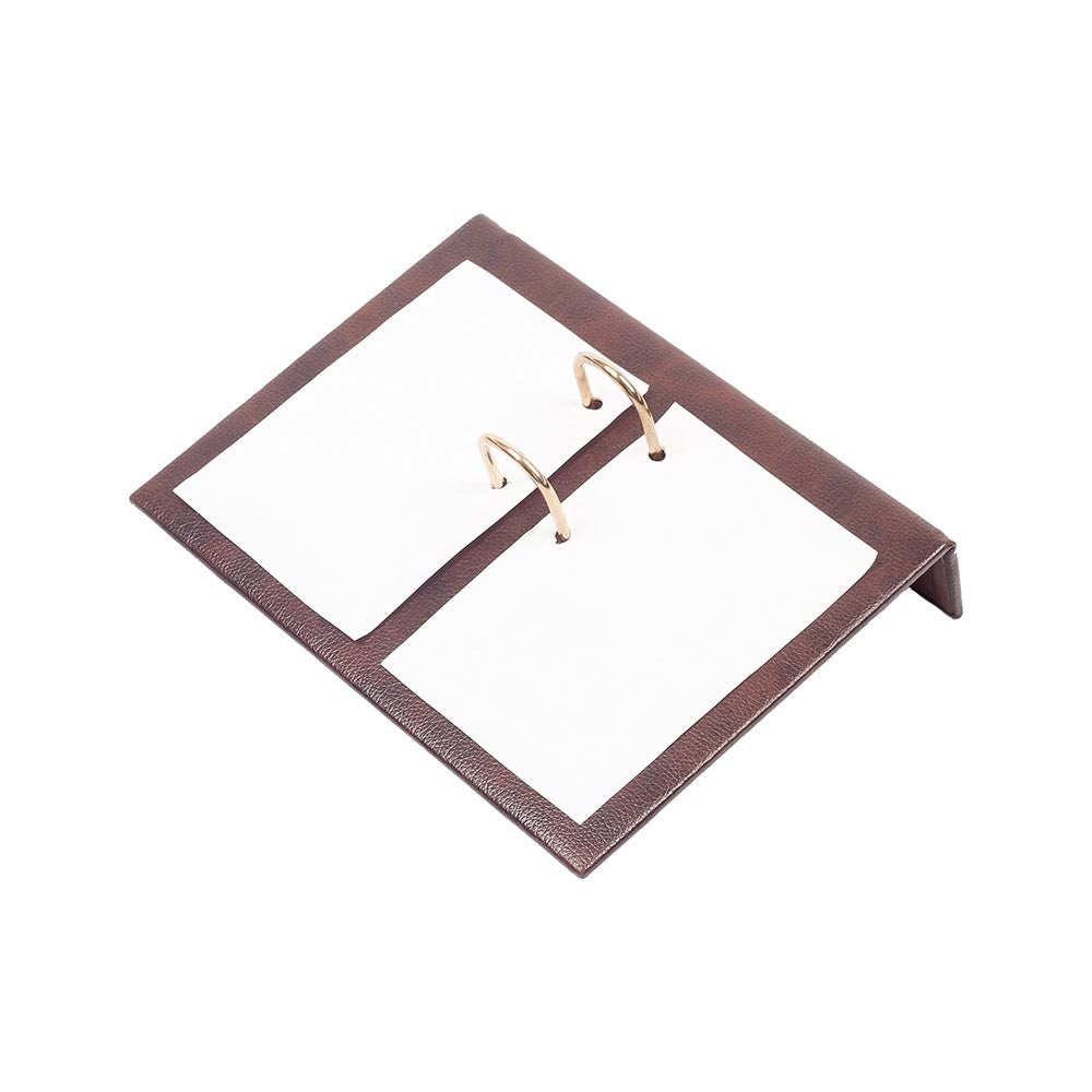 Luna Leather Desk Set 8 Accessories Brown