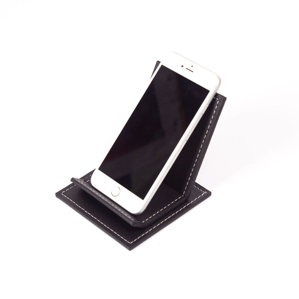 VEGA Leather Desk Set - 4 Accessories - Black