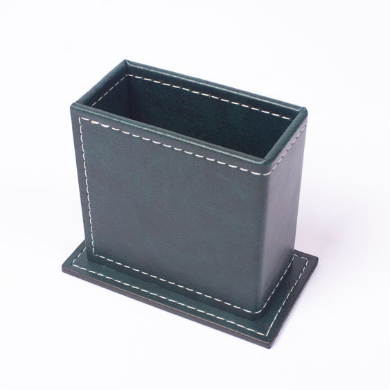 VEGA Leather Desk Set - 4 Accessories - Green
