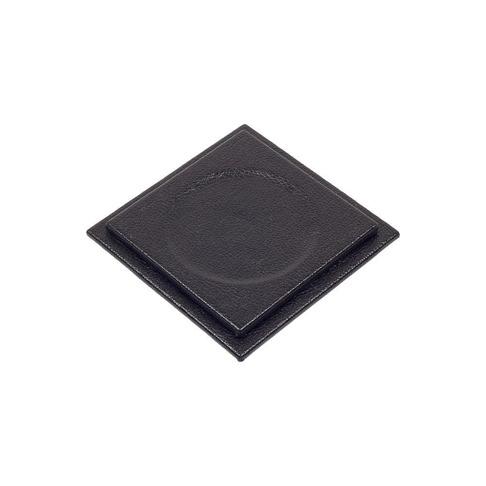 Luna Leather Desk Set 4 Accessories Black