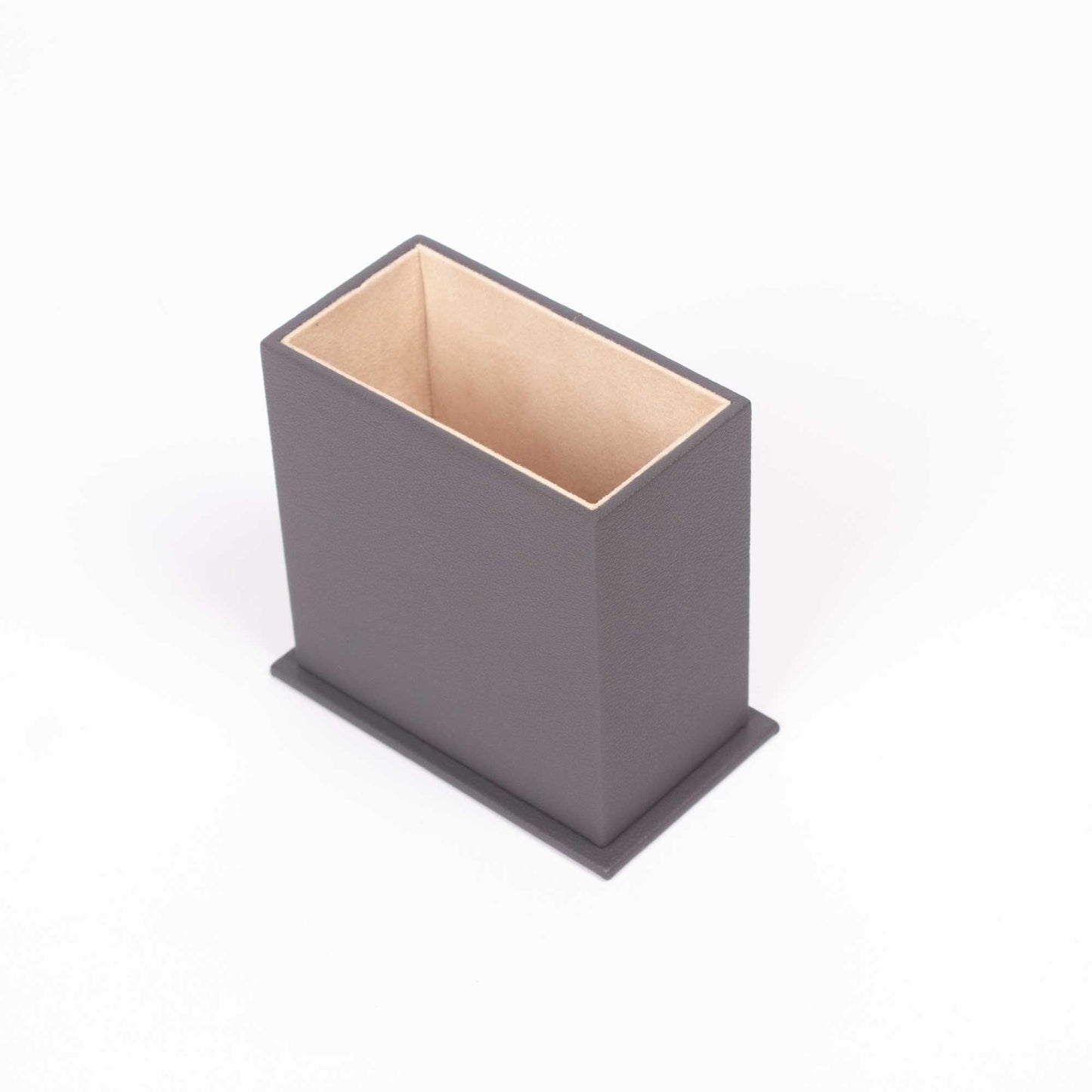 Luna Leather Desk Set 4 Accessories Gray