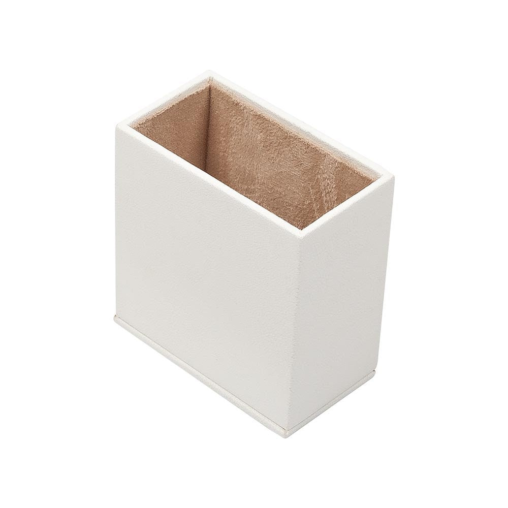 Luna Leather Desk Set 4 Accessories White