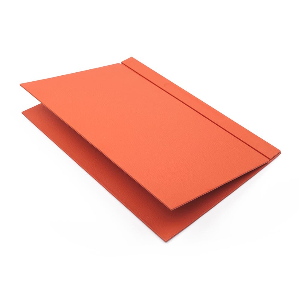 Luna Leather Desk Set 4 Accessories Orange