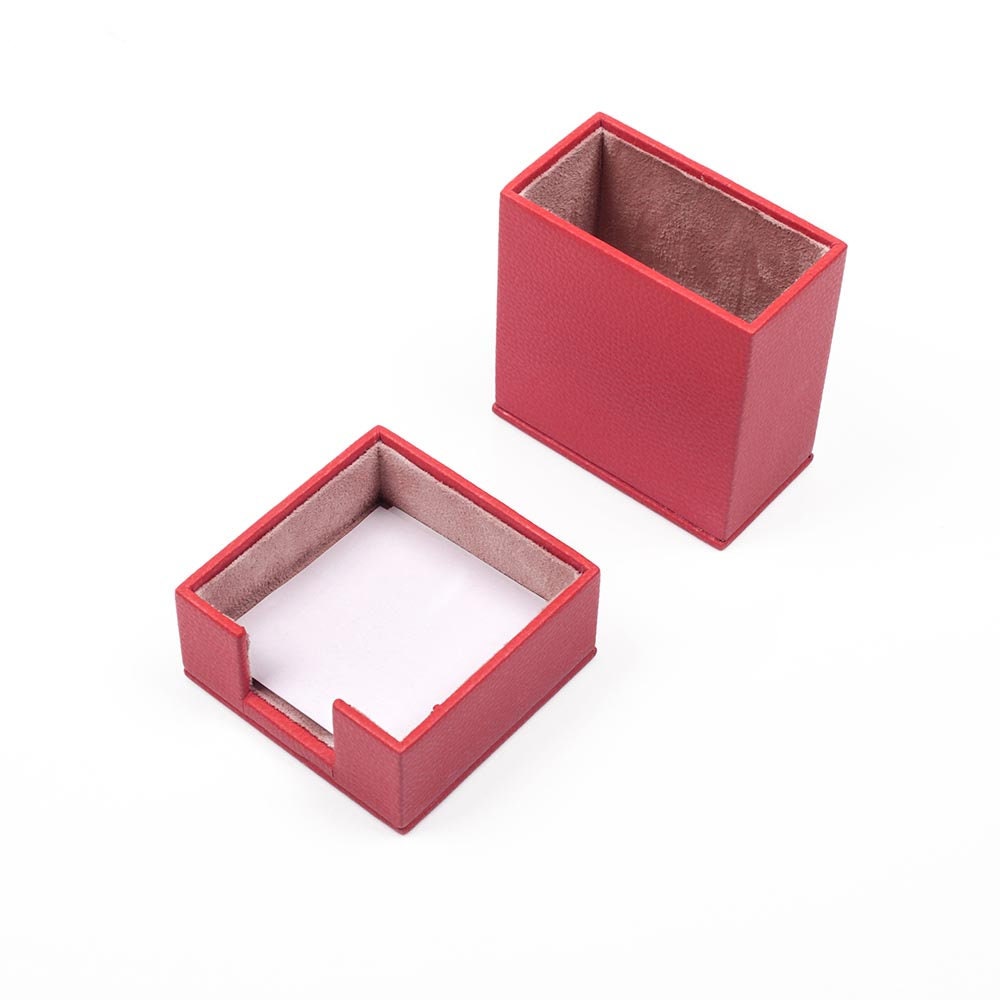 Luna Leather Desk Set 8 Accessories Red